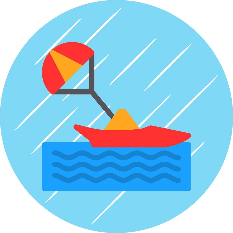 Parasailing Vector Icon Design
