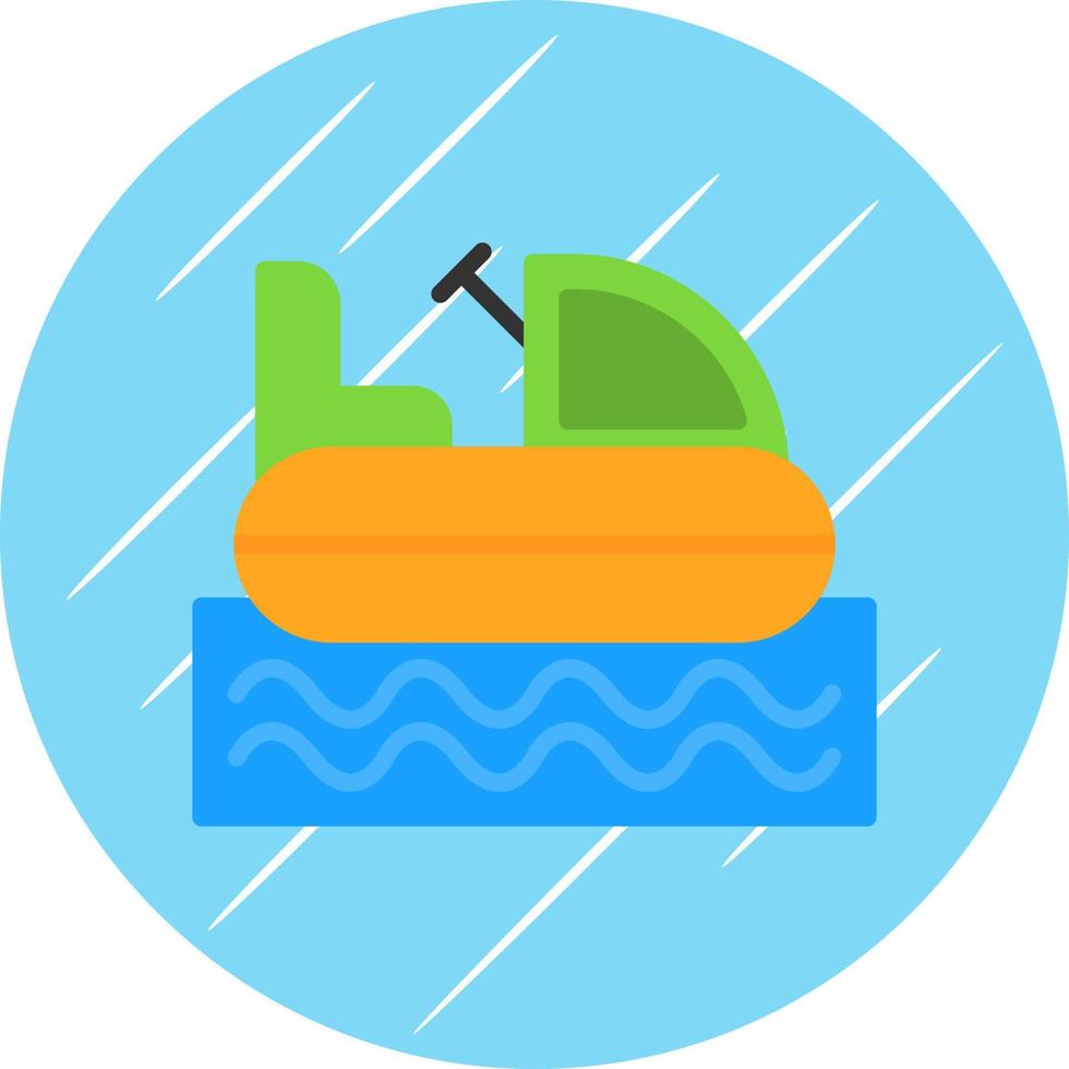 Bumper Boat Vector Icon Design