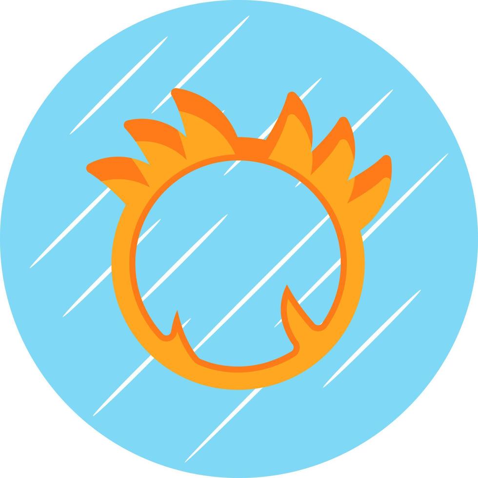 Ring Of Fire Vector Icon Design