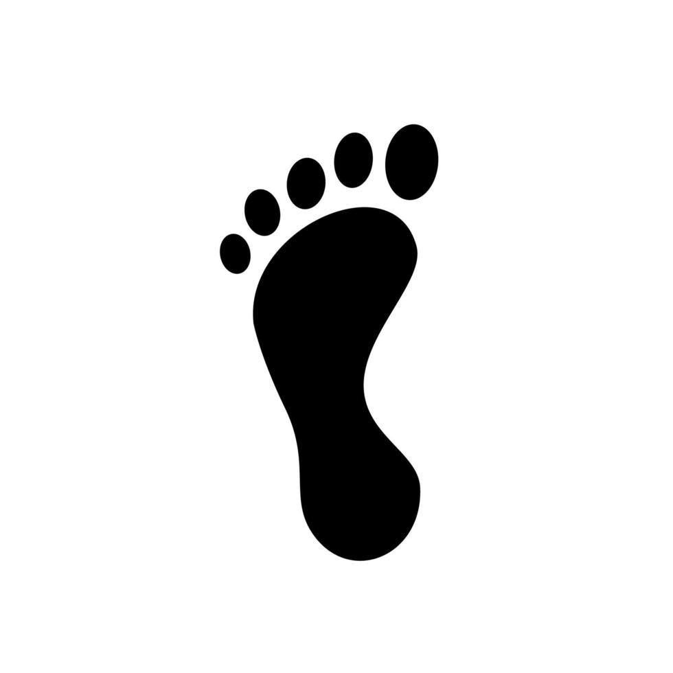 Foot Print Icon Vector Illustration Bare Foot Symbol On White 