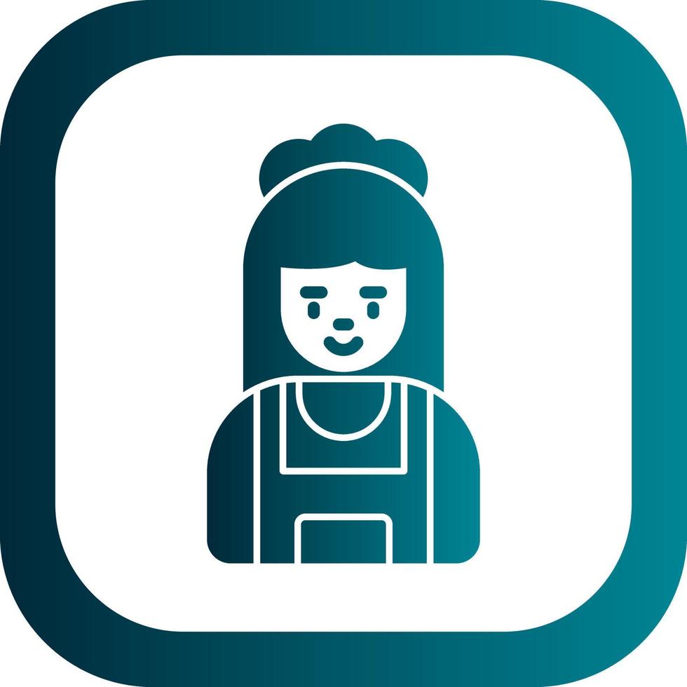 Maid Vector Icon Design