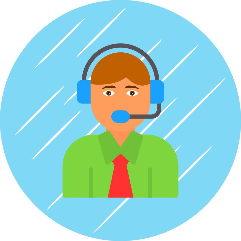 Call Agent Vector Icon Design