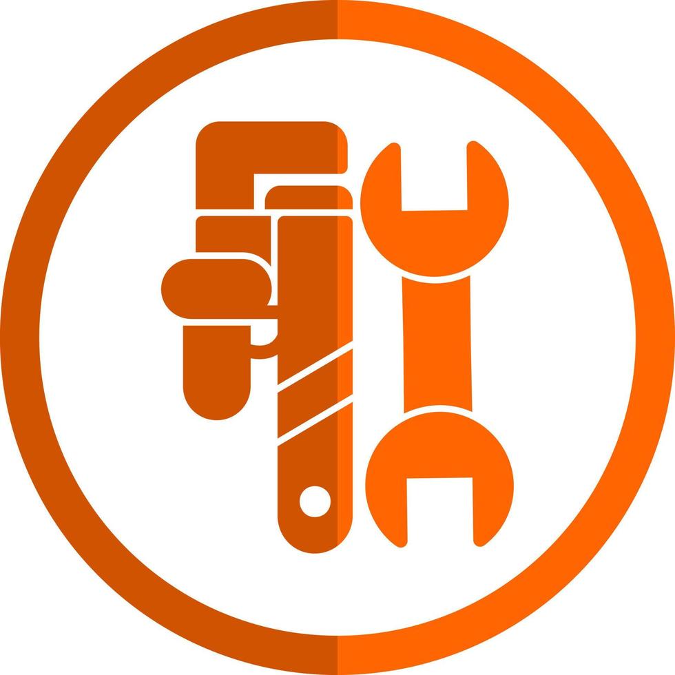 Pipe Wrench Vector Icon Design