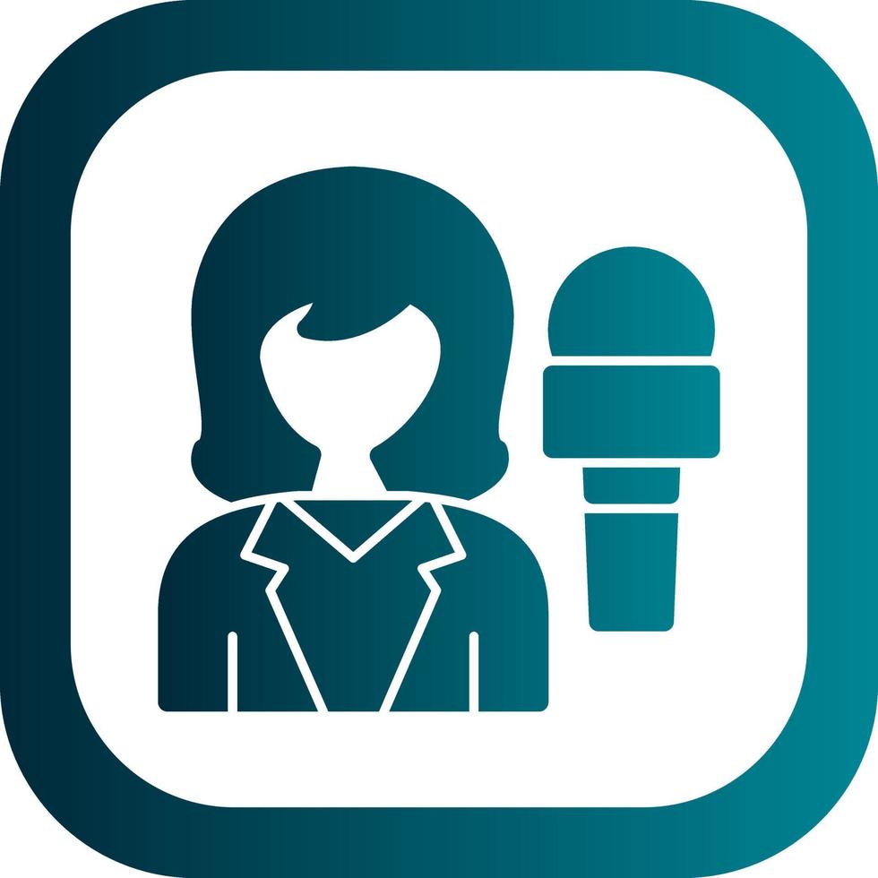 Reporter Vector Icon Design