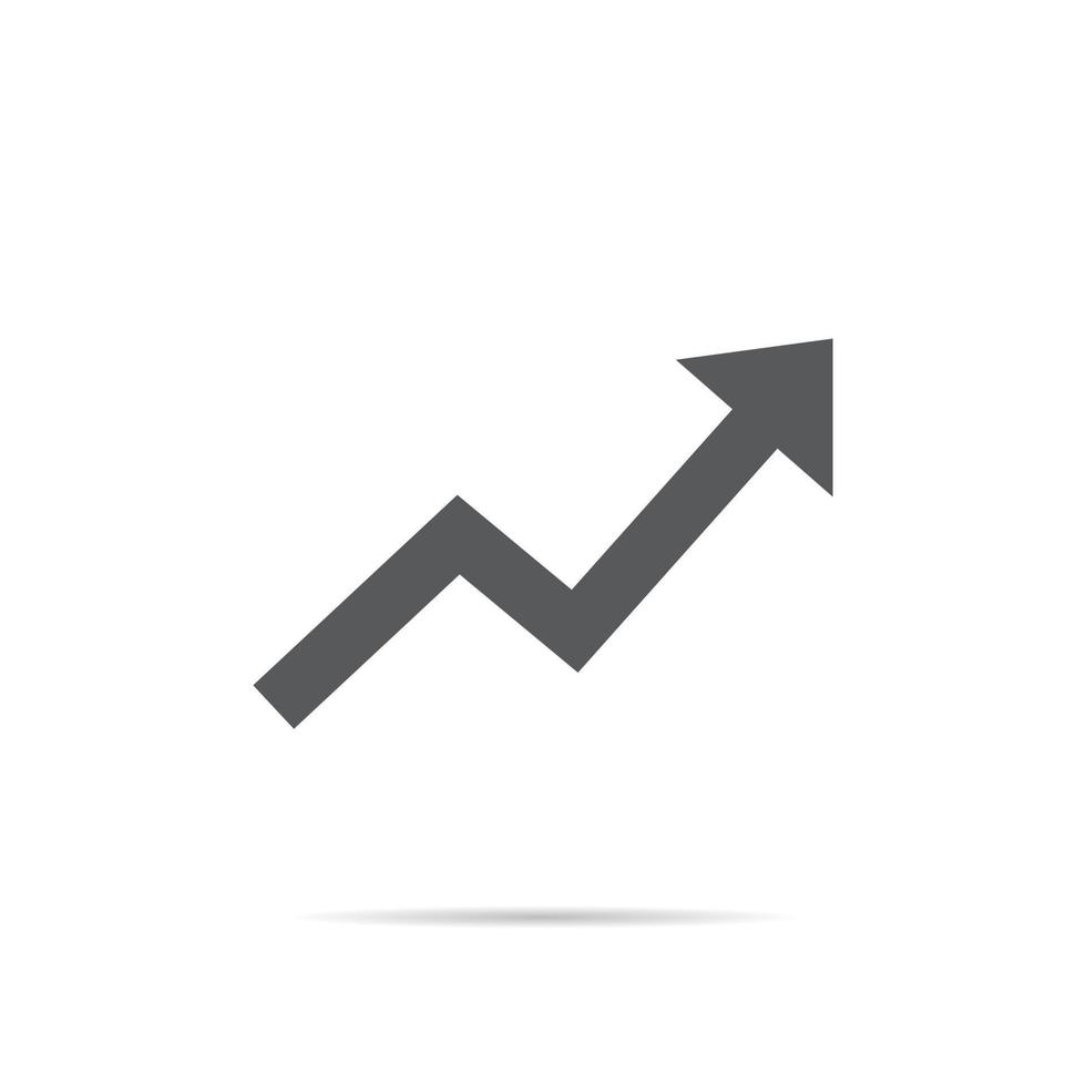 Grow up arrow icon vector. Successful business concept vector