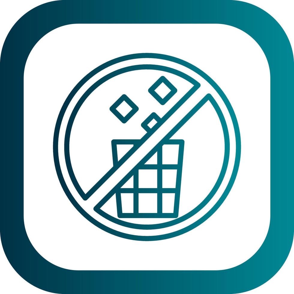 No Littering Vector Icon Design