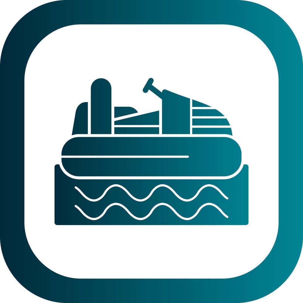 Bumper Boat Vector Icon Design