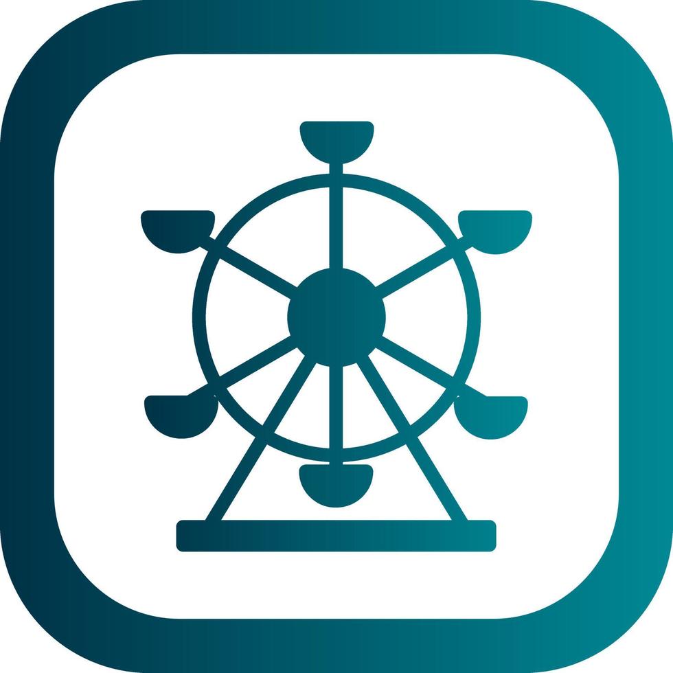 Ferris Wheel Vector Icon Design