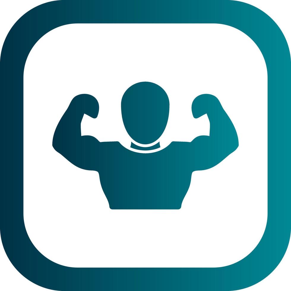 Muscle Man Vector Icon Design