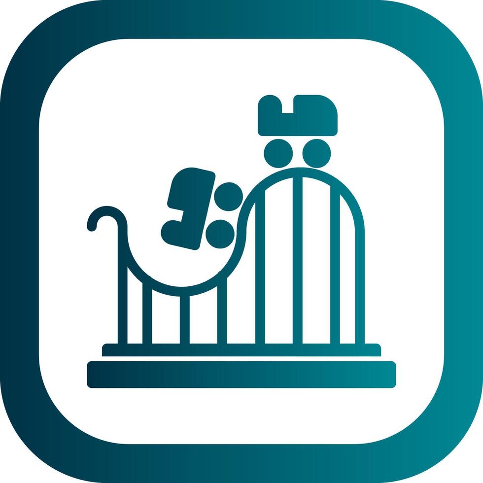 Roller Coaster Vector Icon Design