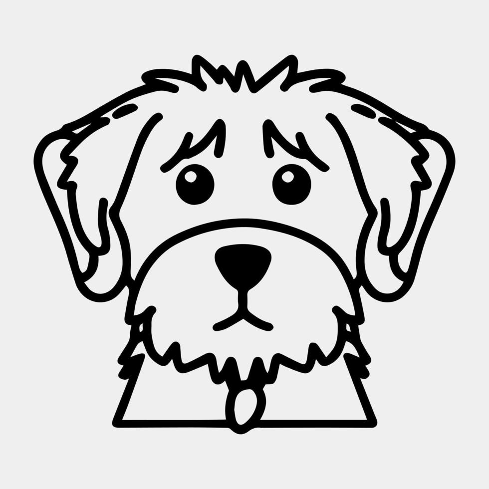 vector portrait of a dog