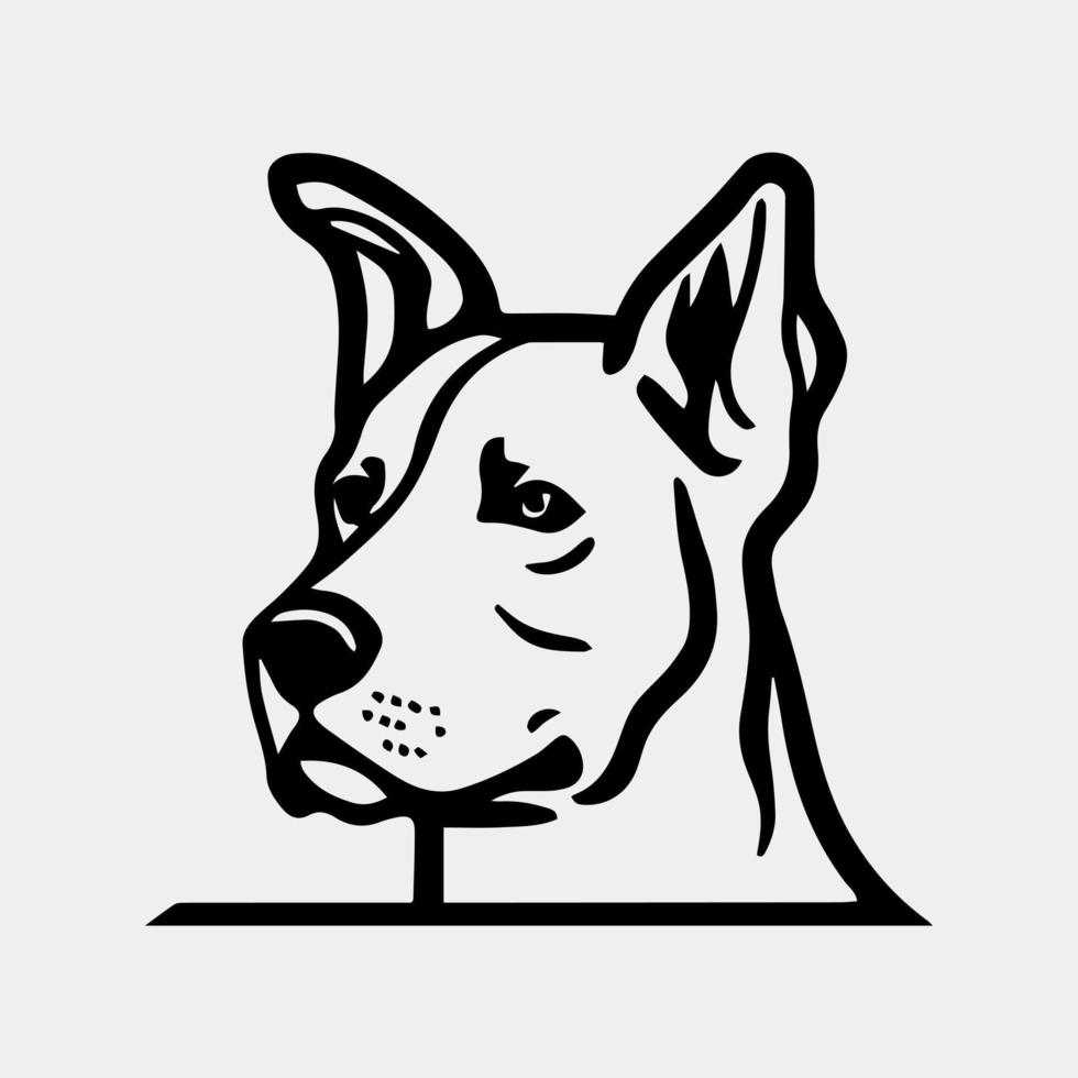 vector portrait of a dog