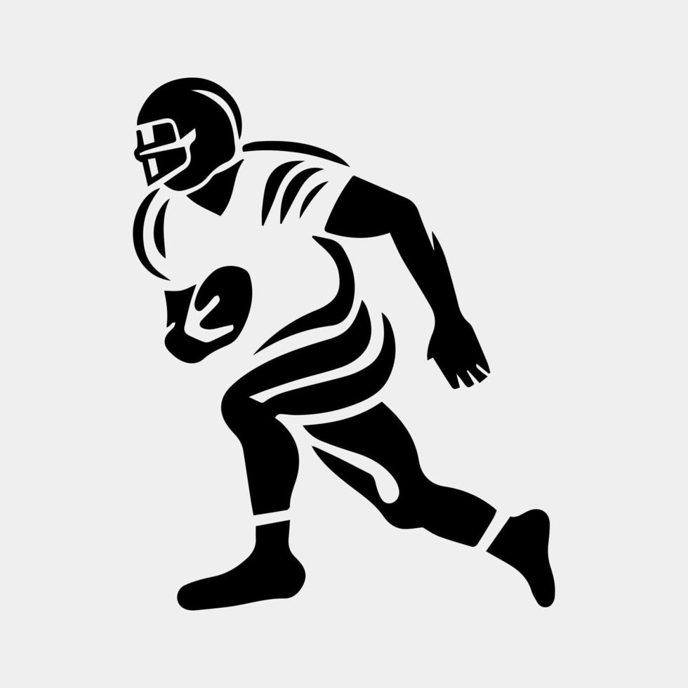 american football player vector silhouette