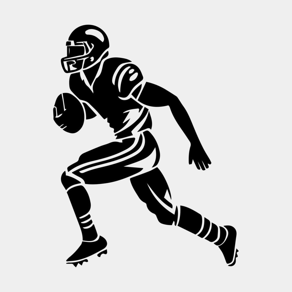 american football player vector silhouette