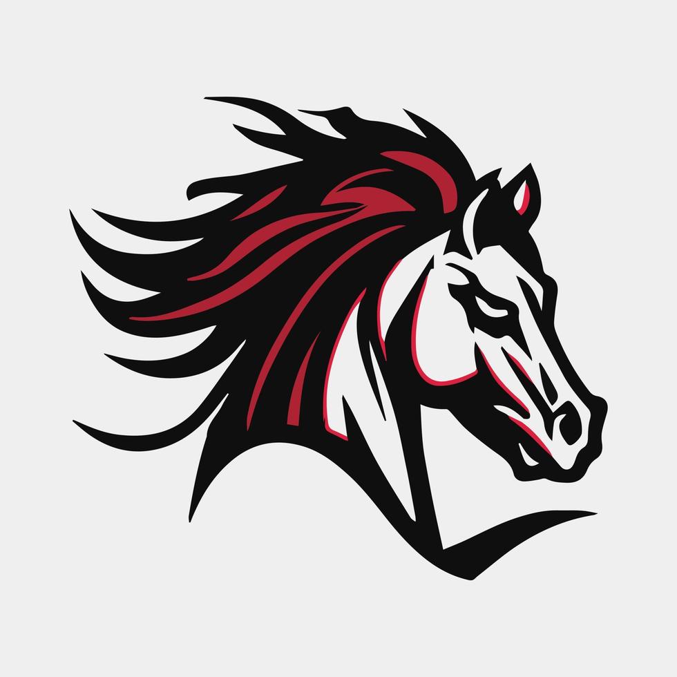 horse head logo design mascot vector