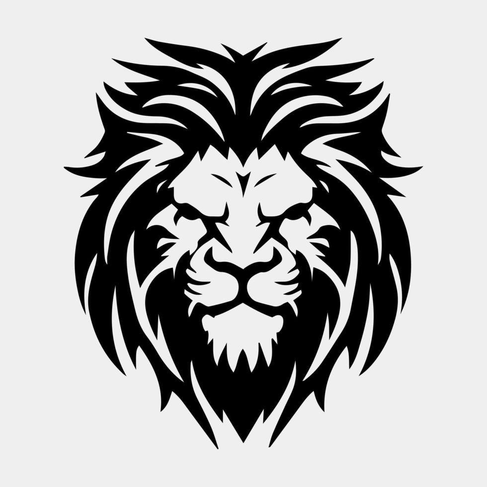 lion head mascot logo vector design