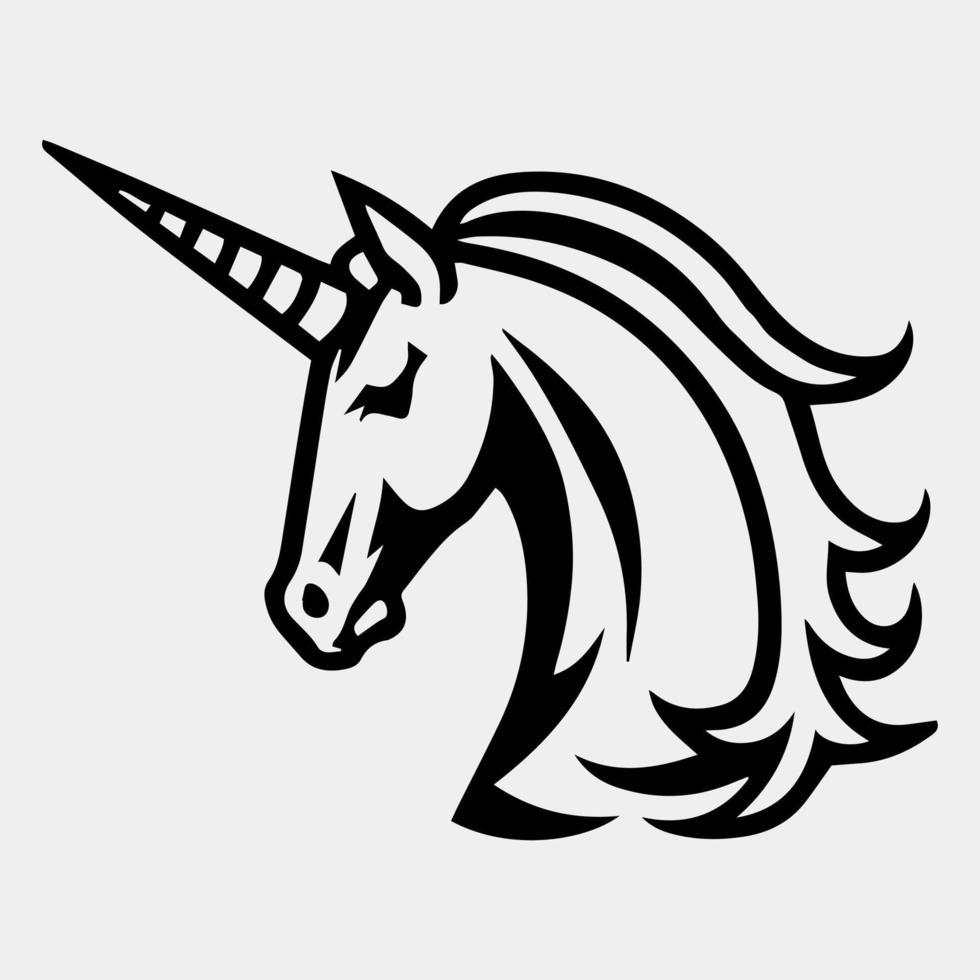 Unicorn Mascot Logo Design Template Inspiration, Vector Illustration.