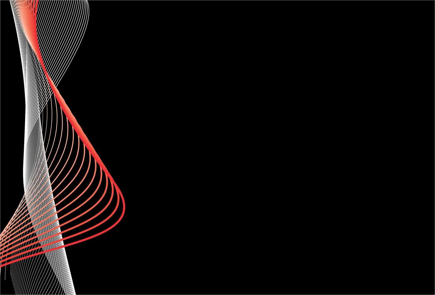Smoke colorful wave on dark background with glowing and effects vector