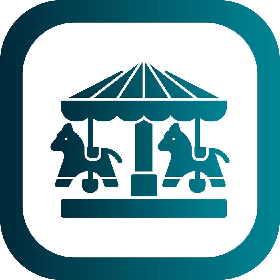 Merry Go Round Vector Icon Design