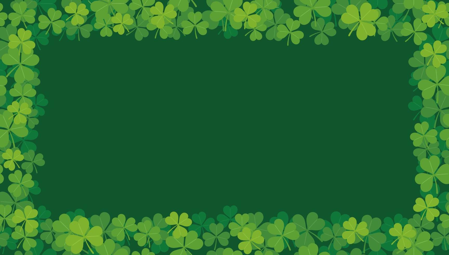 Horizontally And Vertically Repeatable Seamless Vector Clover Frame Illustration For St. Patricks Day.