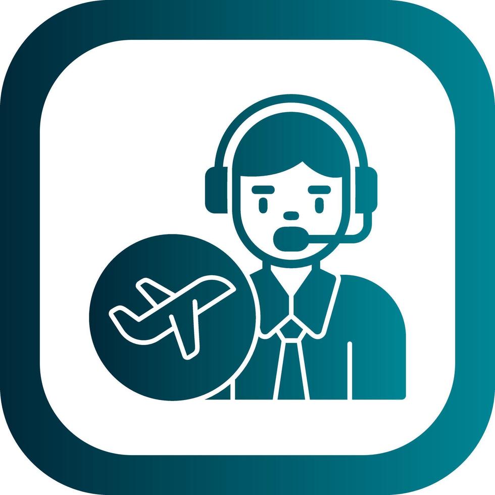 Travel Agent Man Vector Icon Design