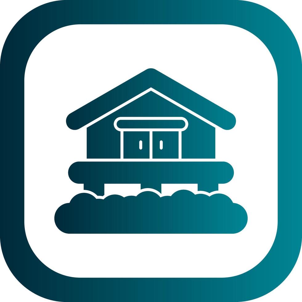 Ski Resort Vector Icon Design