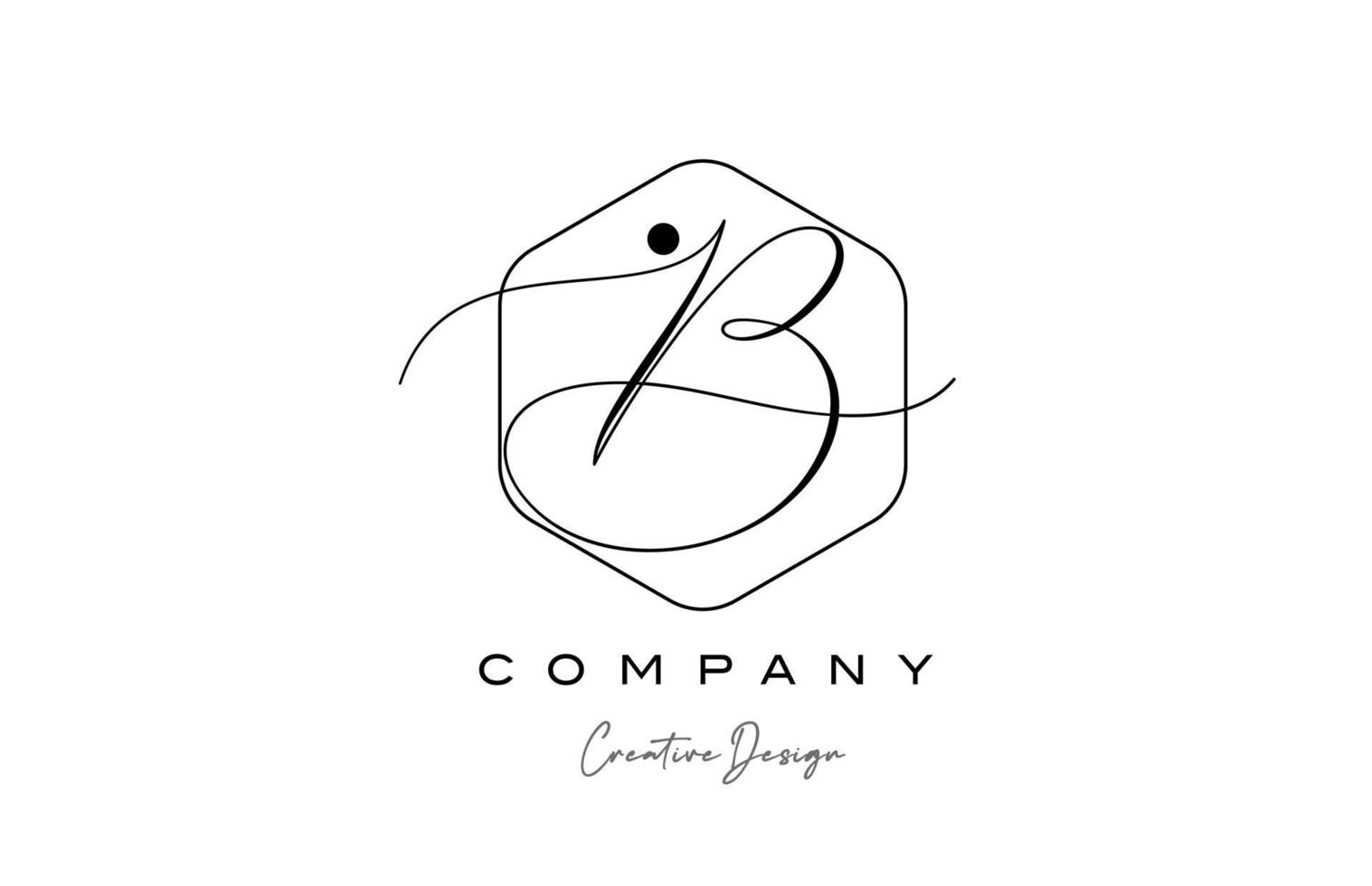 Elegant alphabet letter B logo icon design with polygon dot and black and white color. Creative template for business and company vector