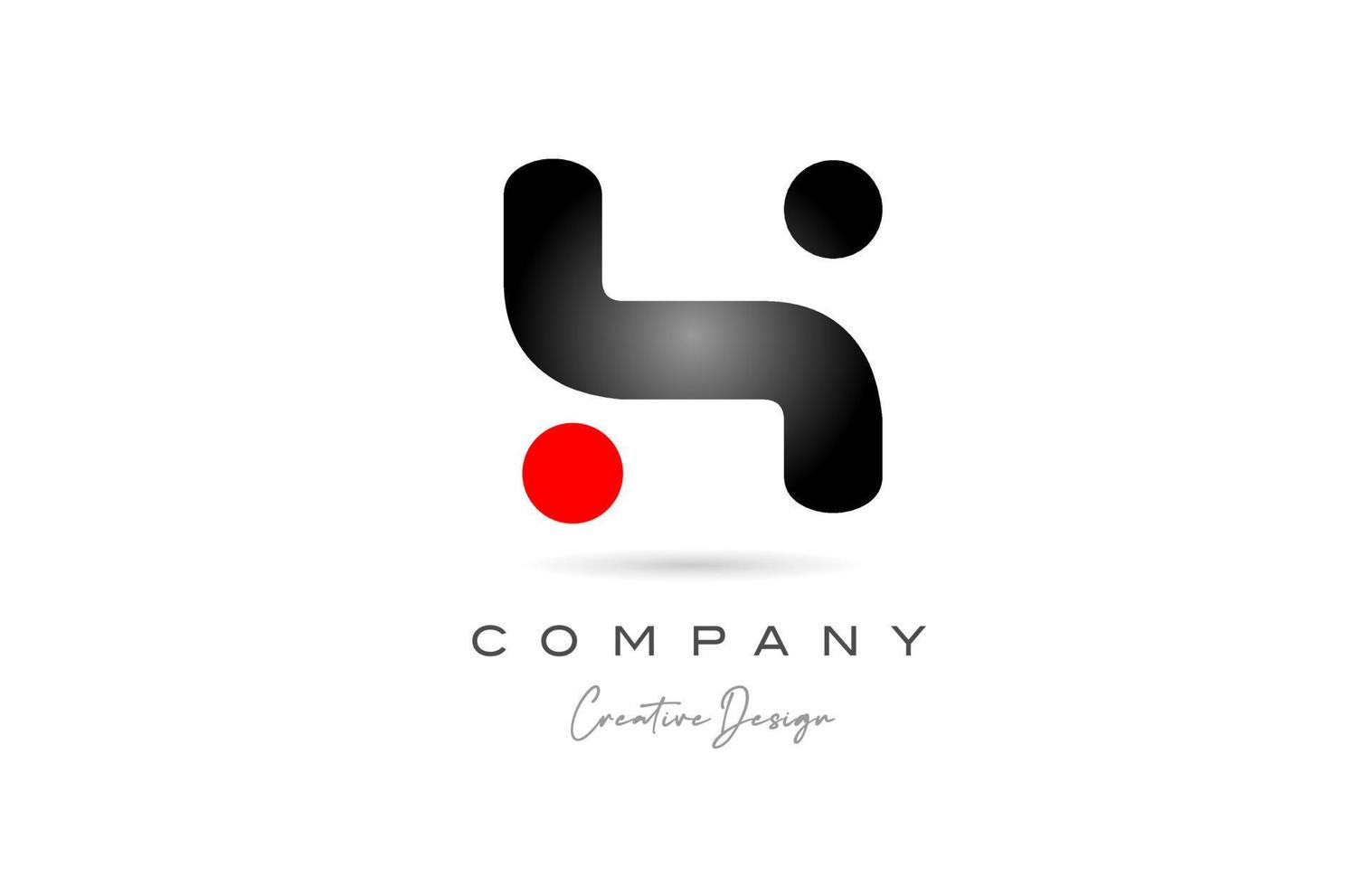 red black dot Y alphabet letter logo icon design with gradient. Creative template for business and company vector