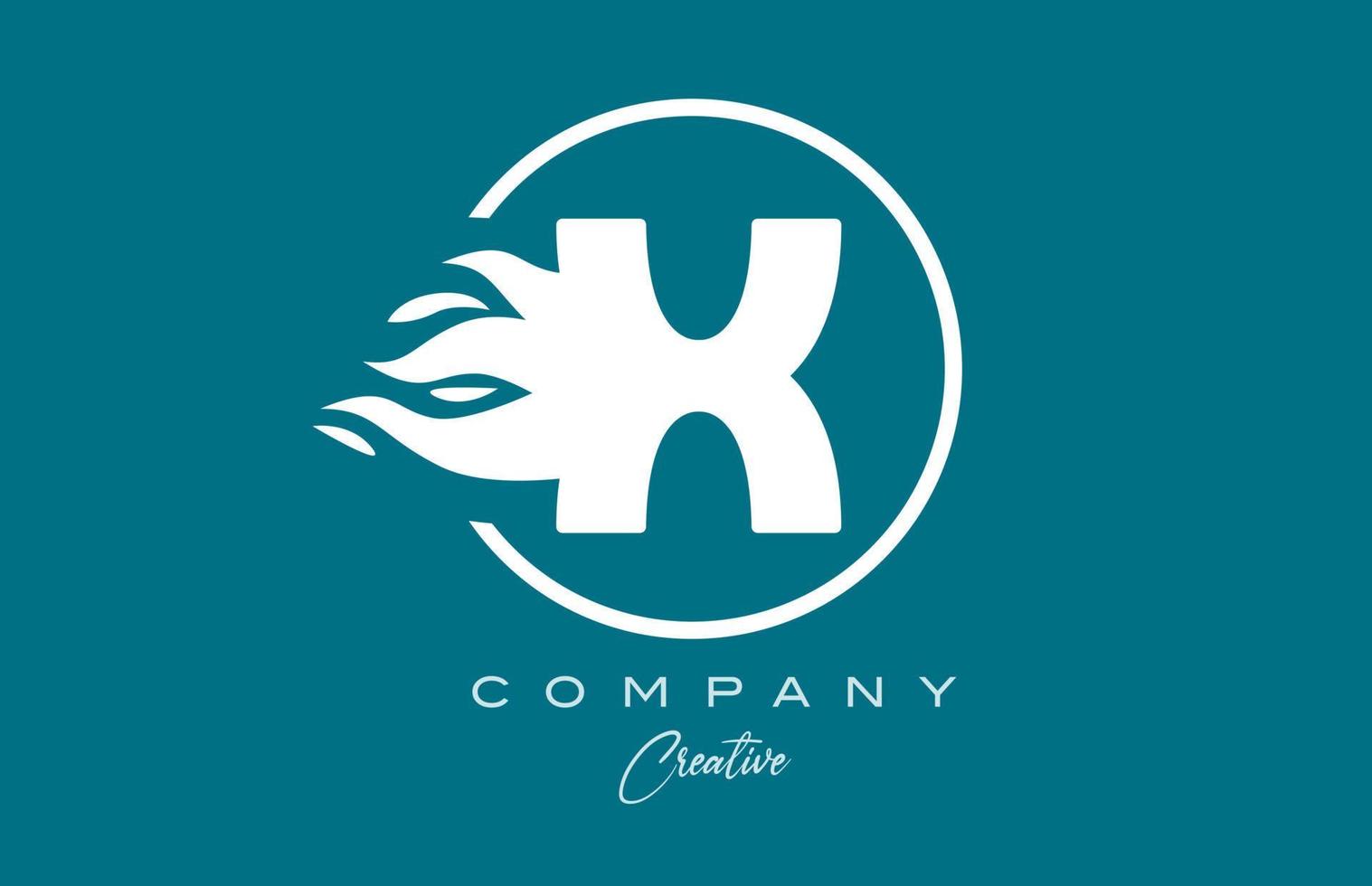 X azul blanco alfabeto letra icono para corporativo con llamas fuego diseño para un empresa logo vector