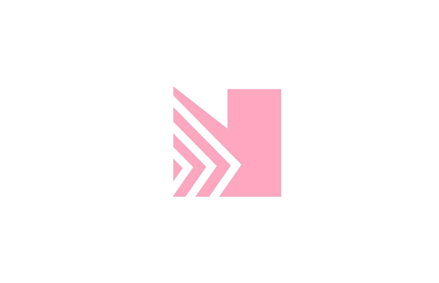 rosado letra metro alfabeto logo icono con línea diseño. creativo geométrico modelo para empresa y negocio vector