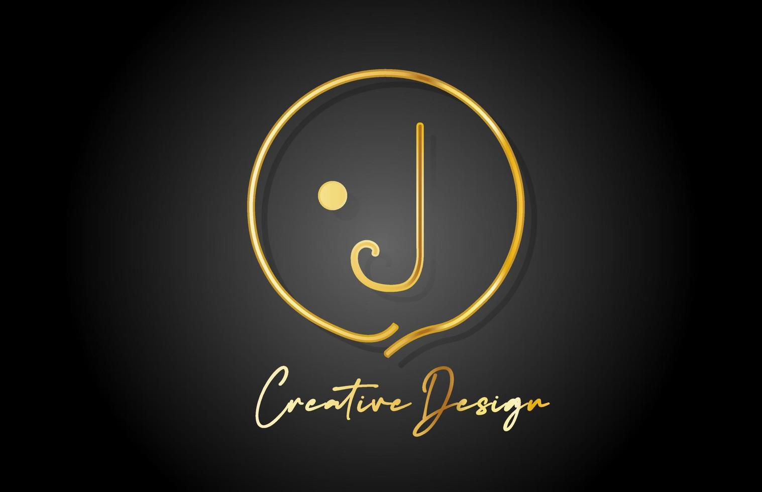 J gold yellow alphabet letter logo icon design with luxury vintage style. Golden creative template for company and business vector