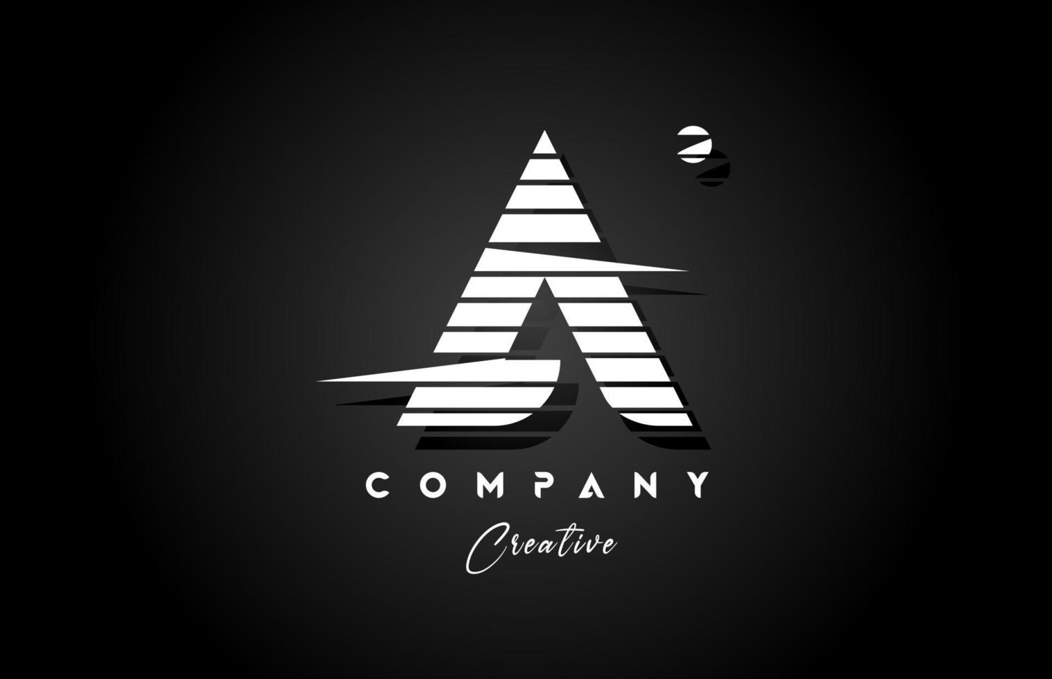 línea un alfabeto letra logo icono diseño con negro y blanco raya y círculo. creativo modelo para empresa y negocio vector