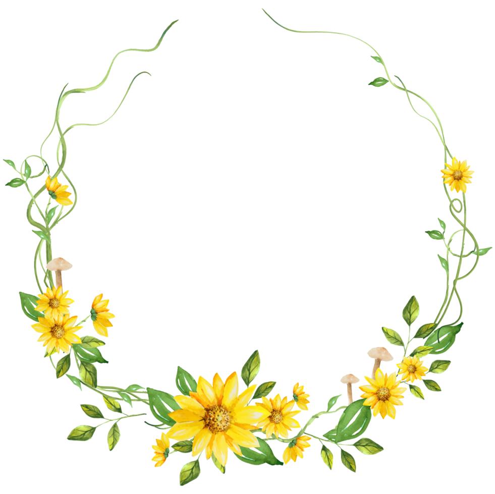 Yellow Wreath Flower png