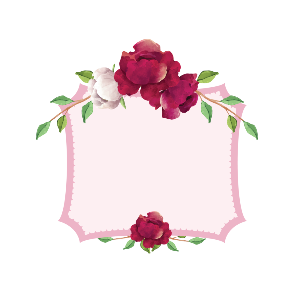 Peonies Flower Banner png