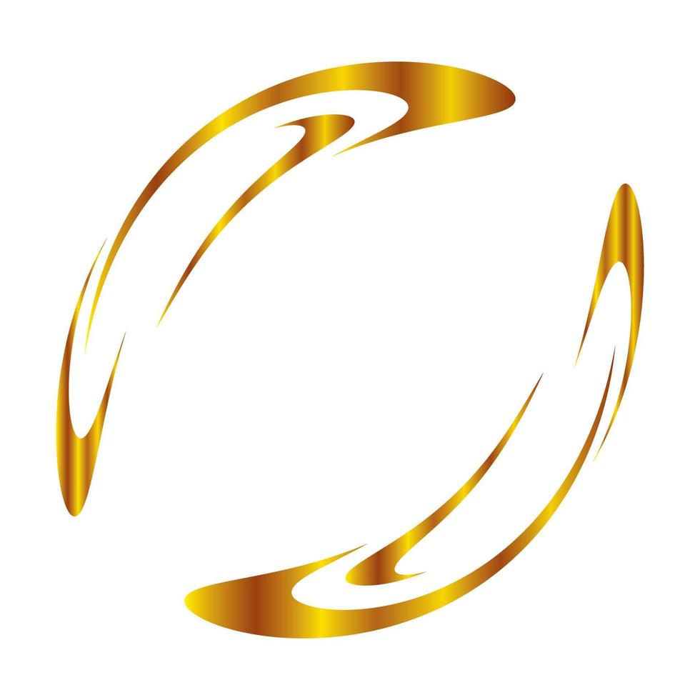 Golden Abstract Line Frame vector