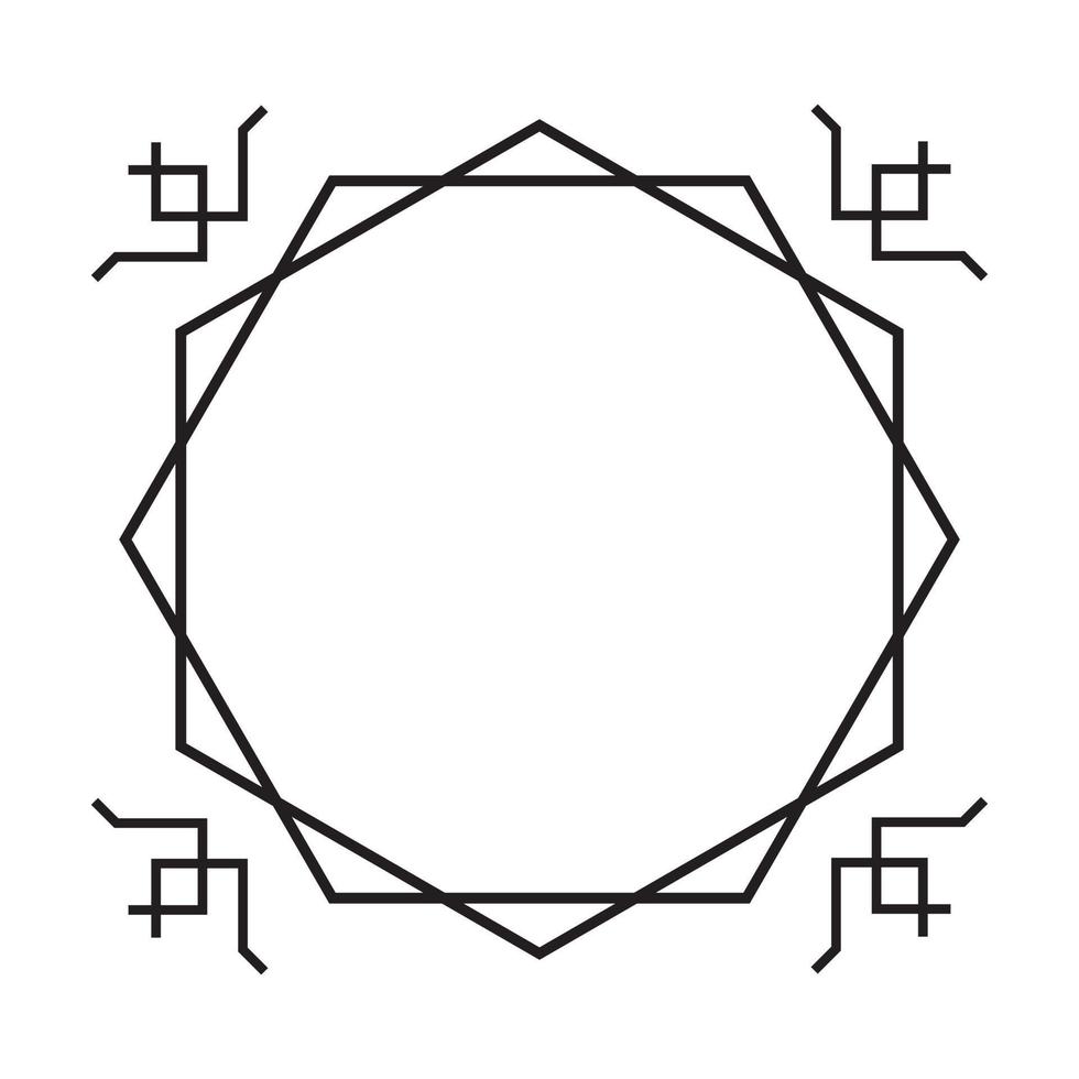 decorativo ornamental frontera marcos para etiqueta diseño vector
