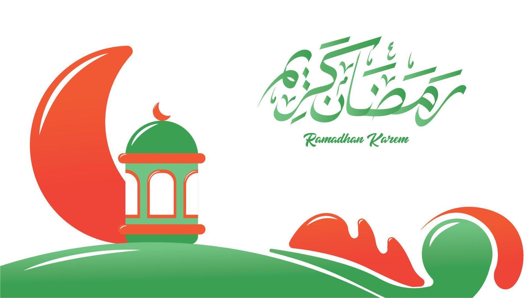 Ramadhan background and ornament vector