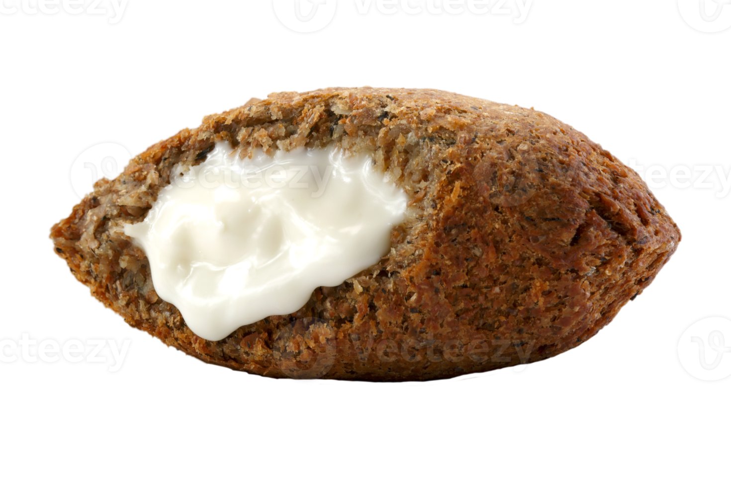 Fried kibbeh stuffed with cream cheese, Brazilian snack png