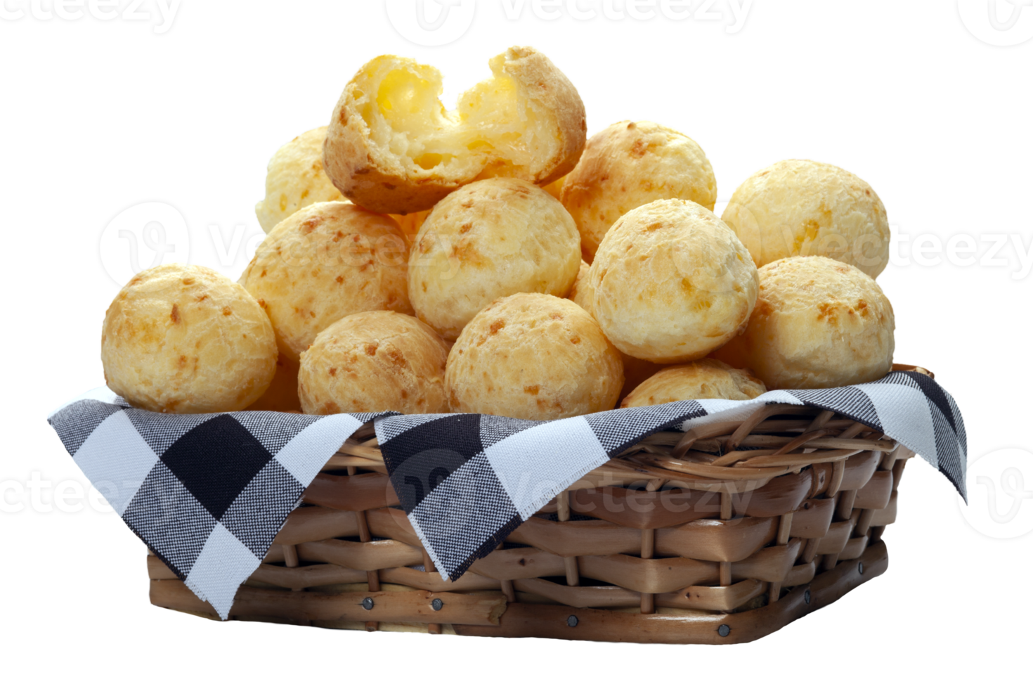 Cheese bread basket, Brazilian snack, pao de queijo png