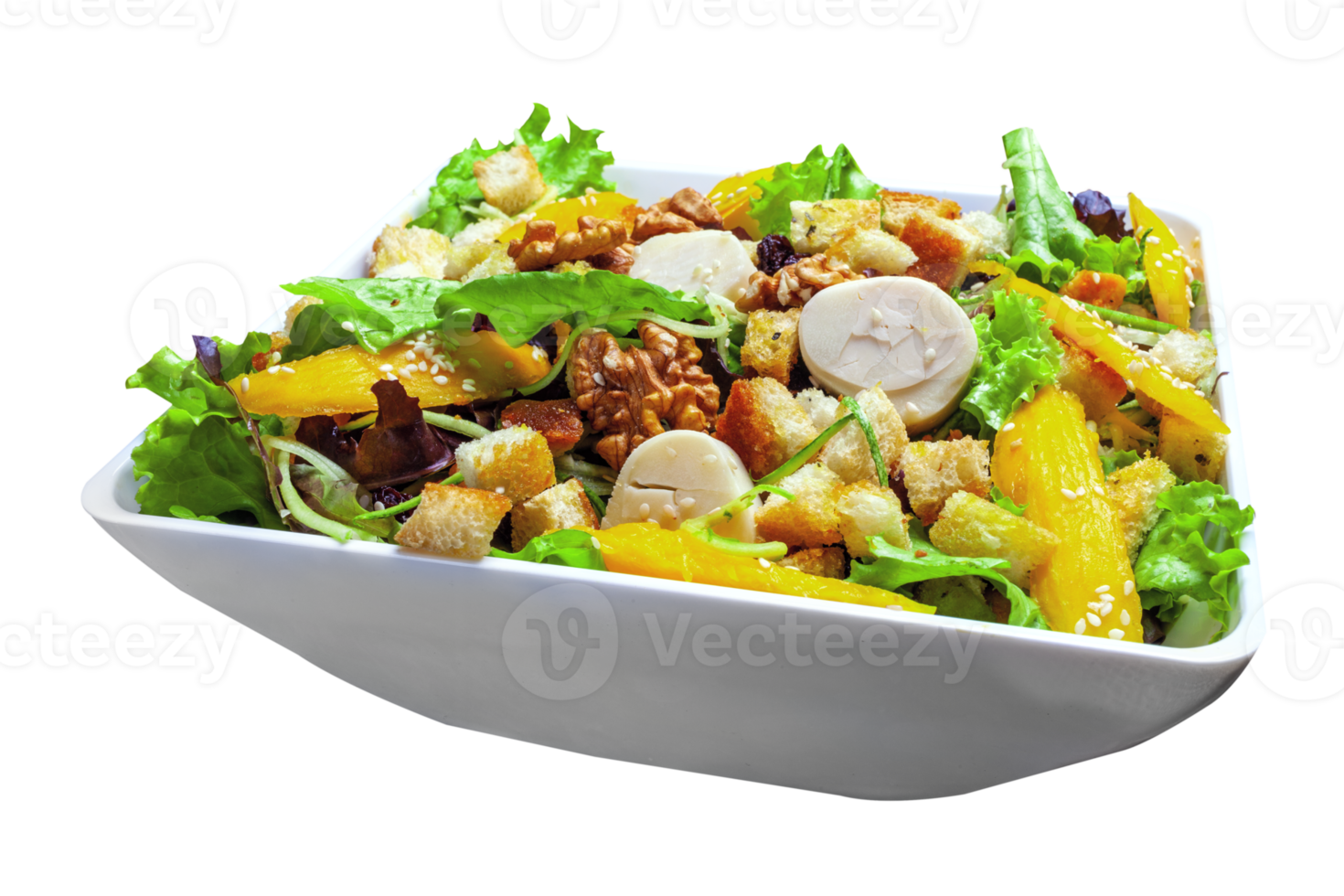 salad, heart of palm, lettuce, chestnut, mango, bread png
