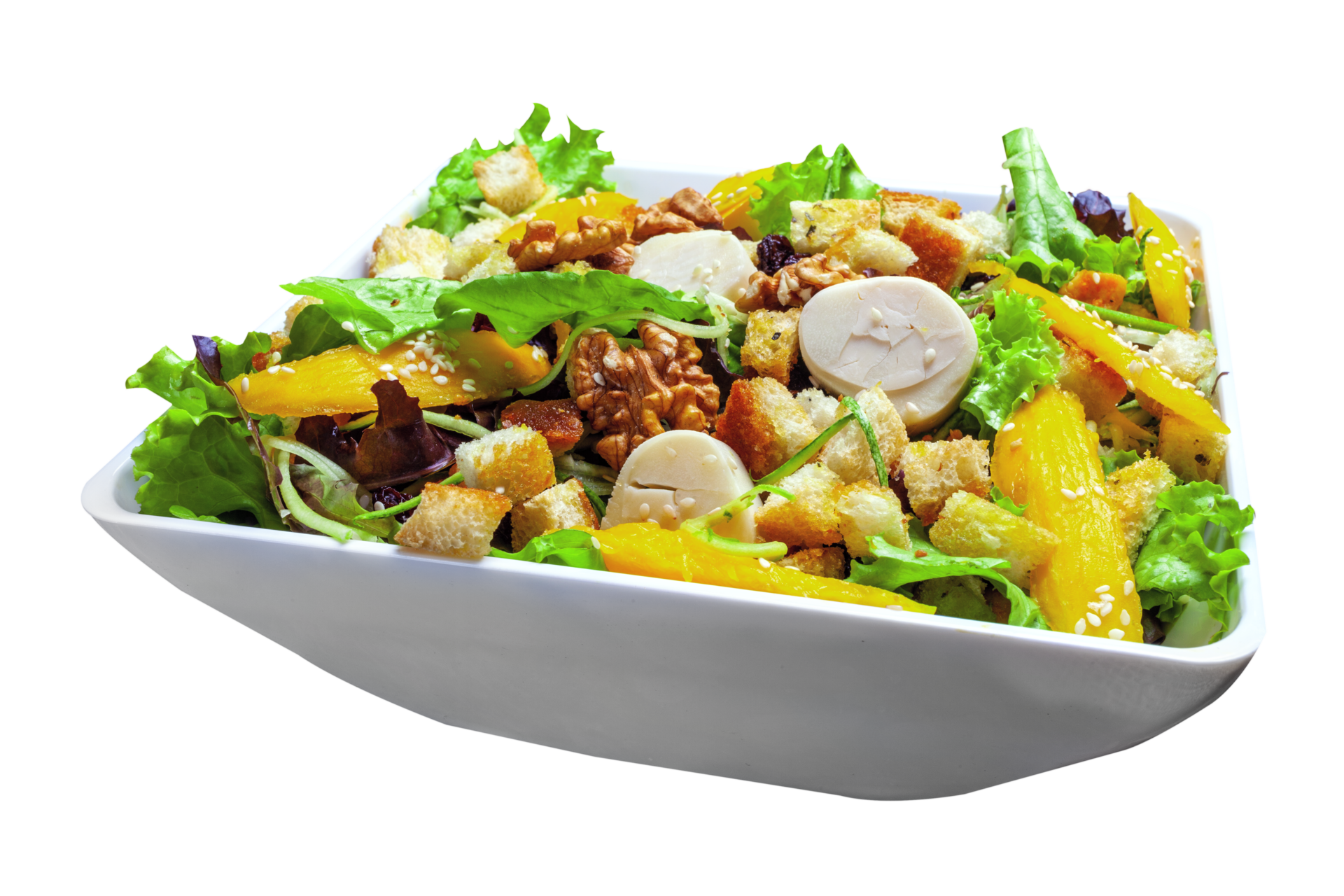 salad, heart of palm, lettuce, chestnut, mango, bread 21216984 PNG
