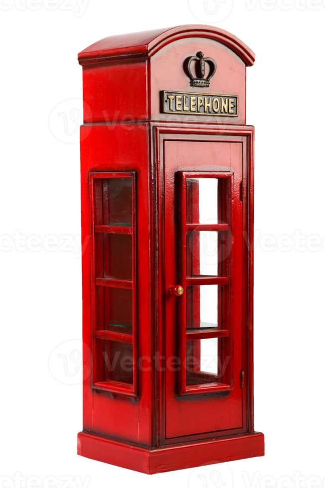 English phone booth miniature png