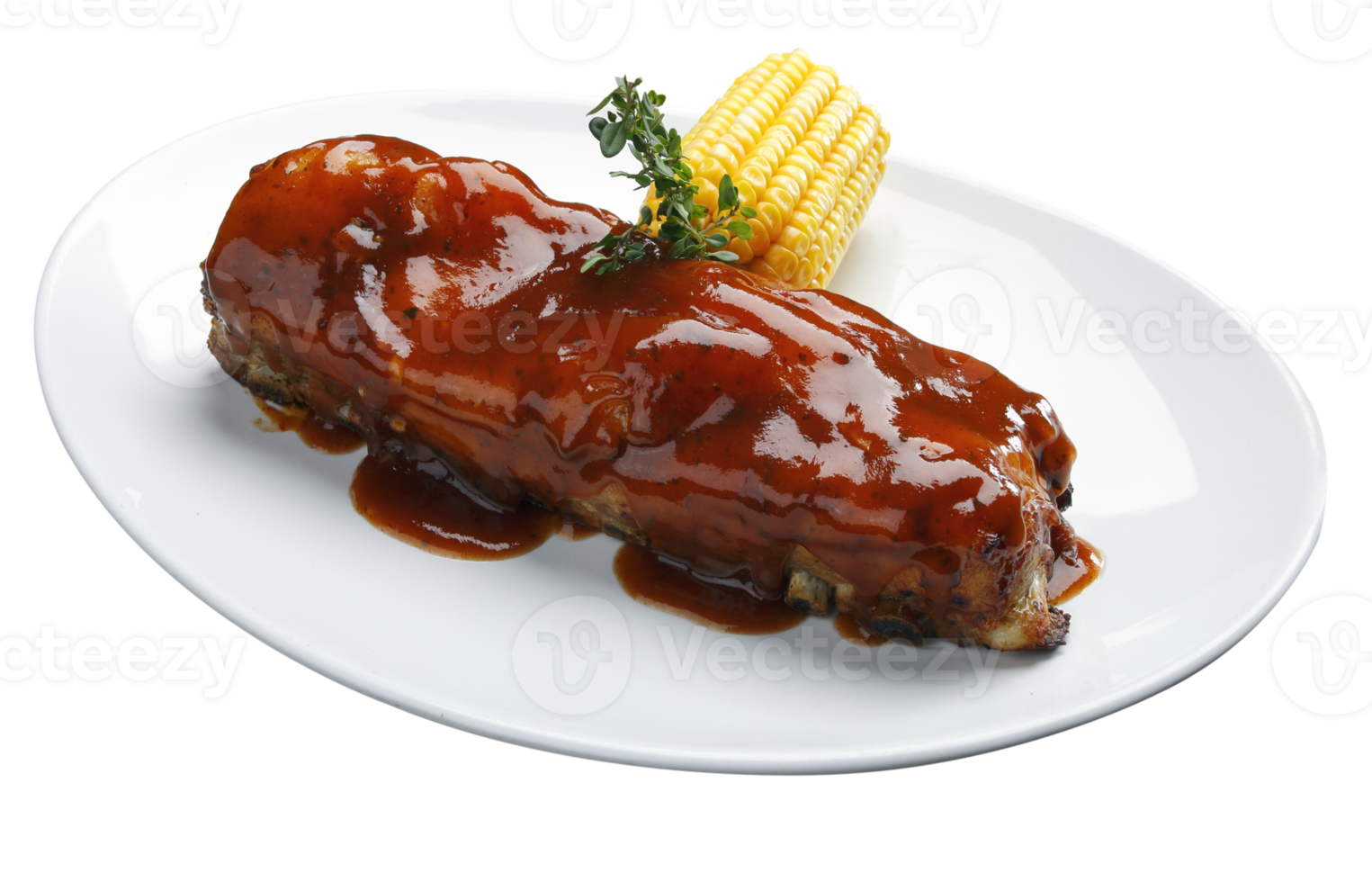 costolette arrosto con salsa barbecue png