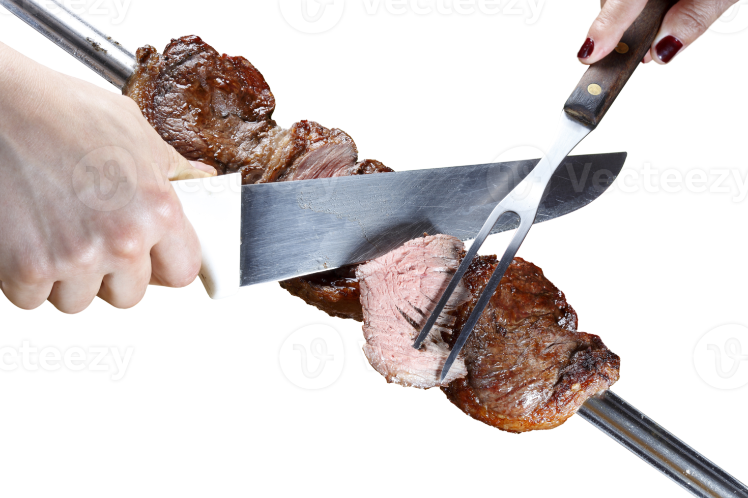 Steak rotisserie at the steakhouse, sliced picanha, Picanha png