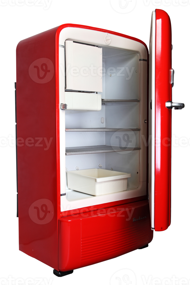 old red fridge png