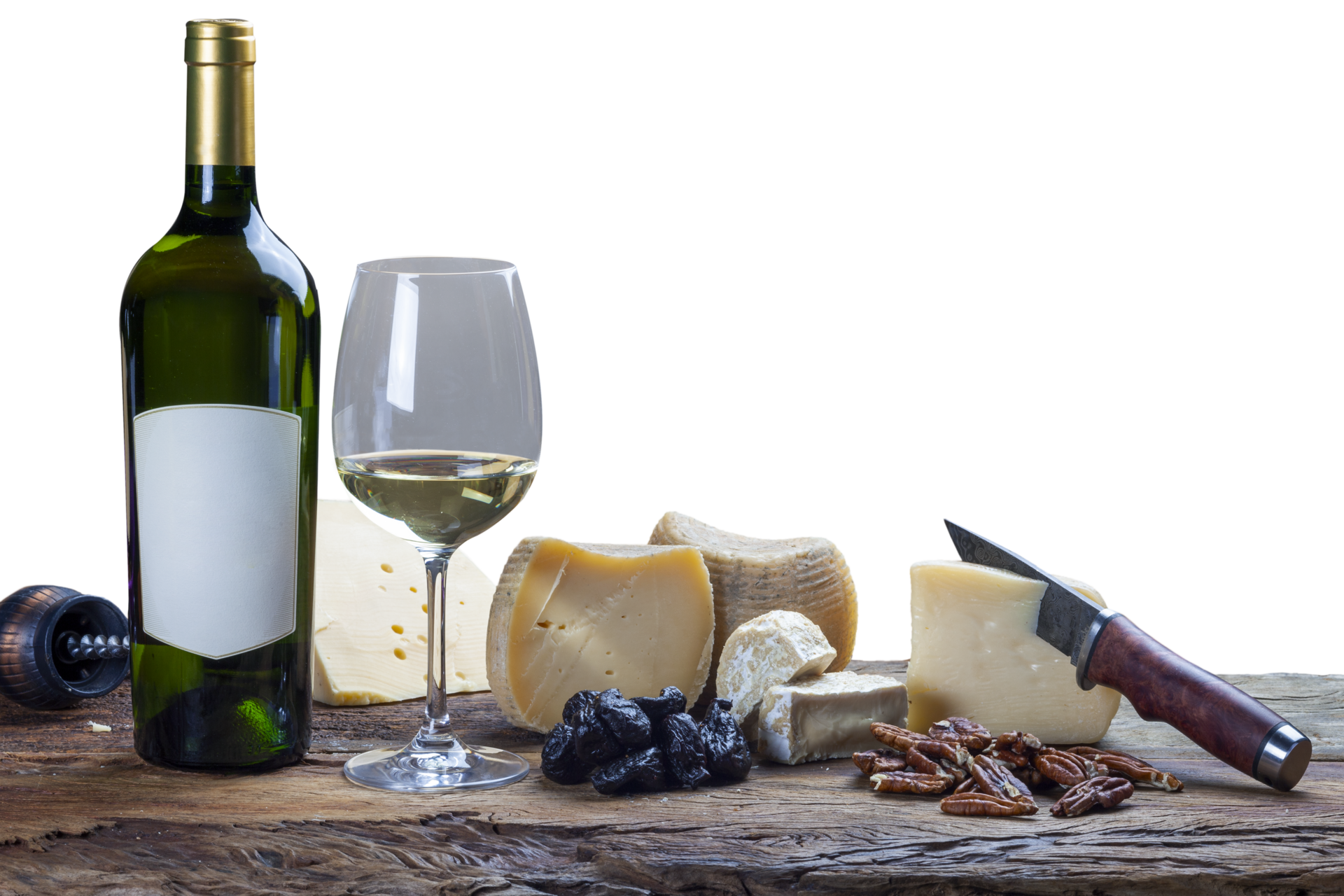 White wine bottle with cheese 21217154 PNG