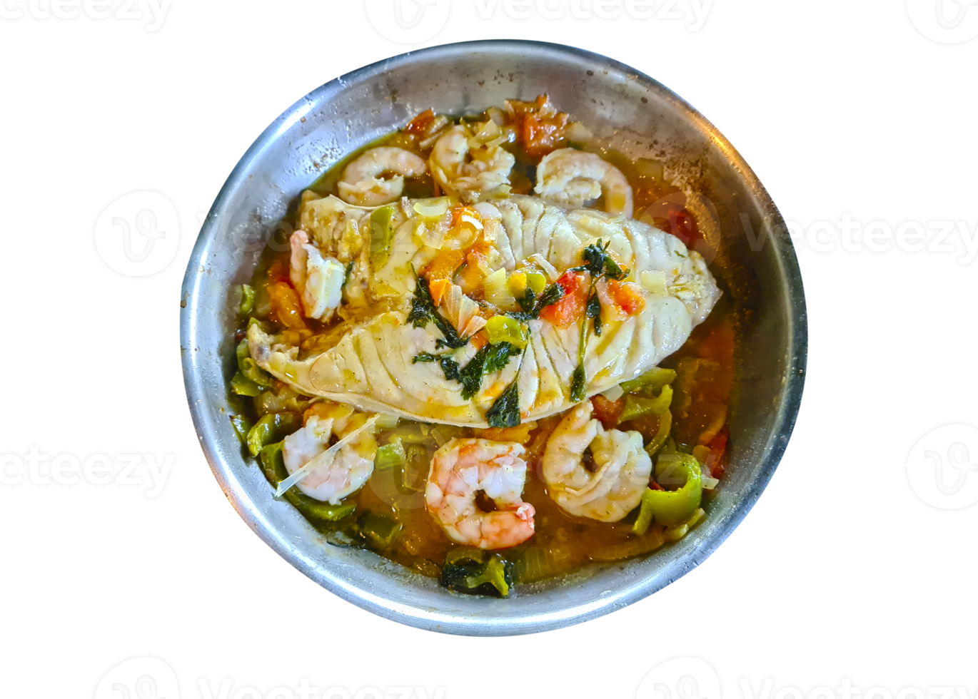 moqueca, um prato tradicional brasileiro com peixe badejo e camarão grande, badejo png