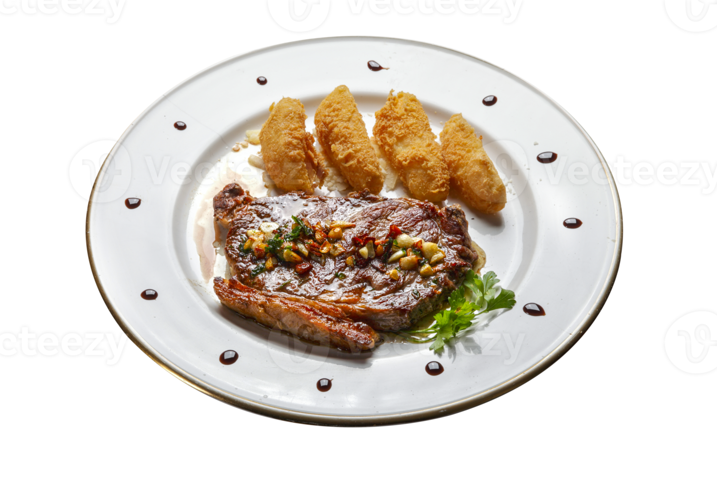 bistec con papas fritas png