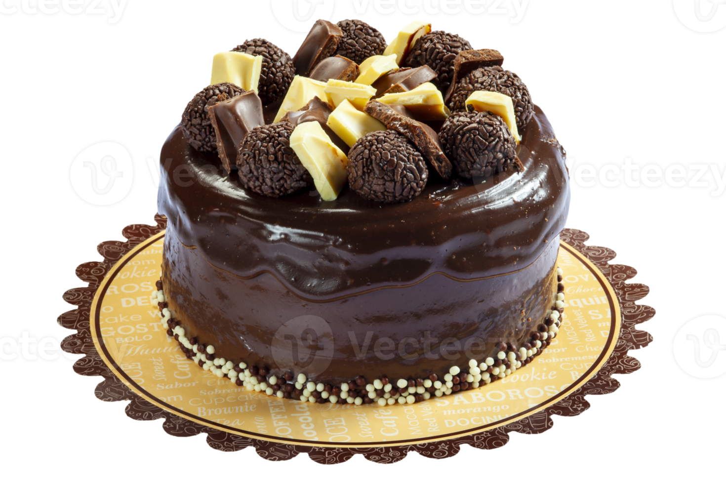 Chocolate cake with bonbon png