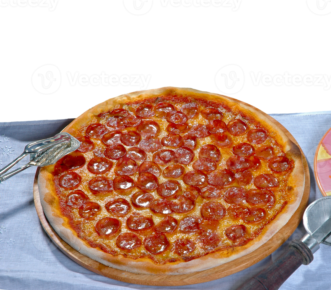 Pizza pepperoni with olive oil png